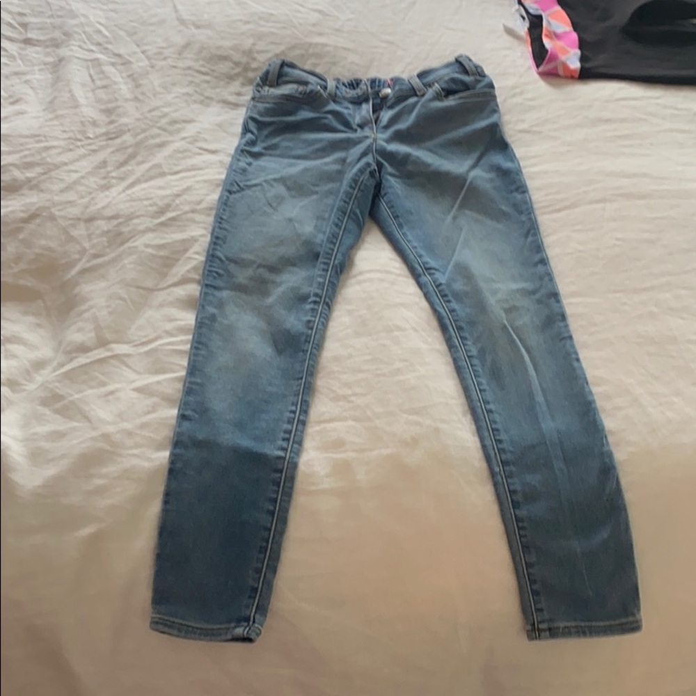Crew cuts blue jeans